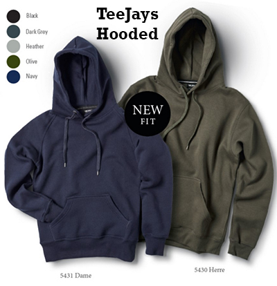 Bild på en exklusiv tröja av märket Tee Jays. Nummer TJ5430 och TJ5431.