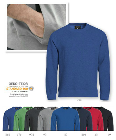 Bilden visar Clique Classic Roundneck sweatshirts som finns i många färger. Nummer 21040.