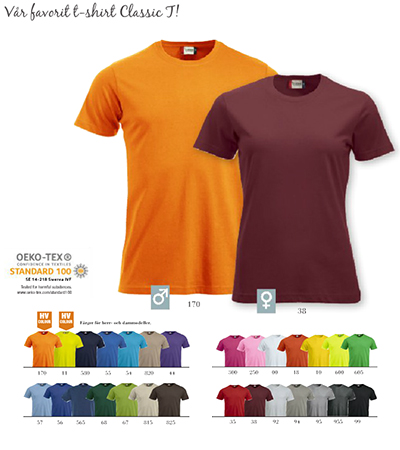 En bild på T-shirt Clique New Classic T i många olika färger. 29360 och 29361