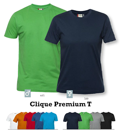 En bild på t-shirt Clique premium T med artikelnummer 29340 eller 29341.